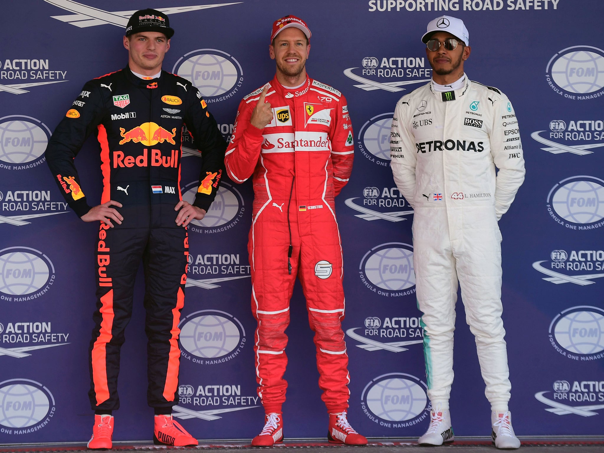 Sebastian Vettel will start the Mexican Grand Prix ahead of Max Verstappen and Lewis Hamilton