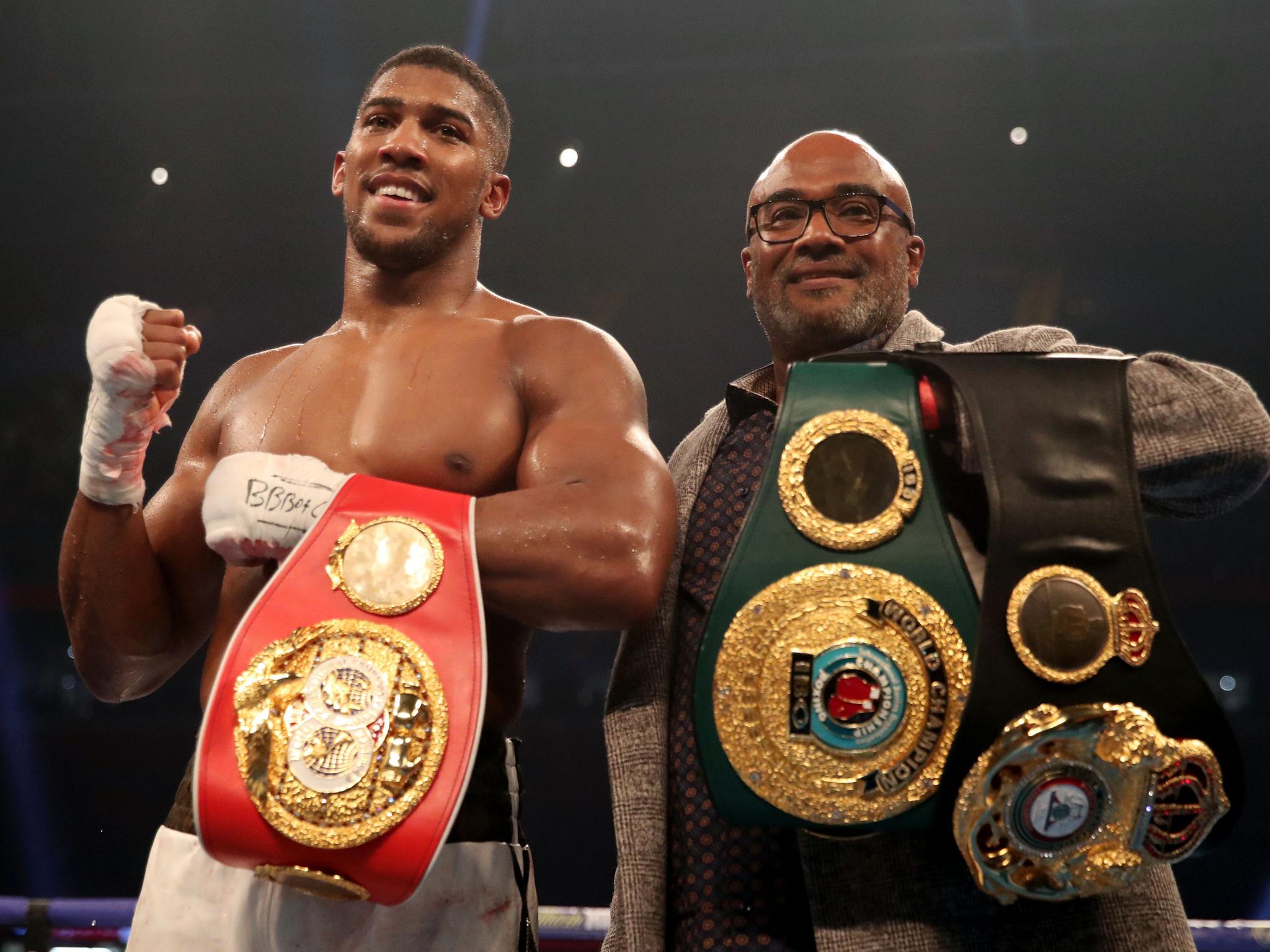 Anthony Joshua looks to be on collision course with Deontay Wilder