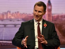NHS pay rise conditional on boost in productivity, Hunt suggests