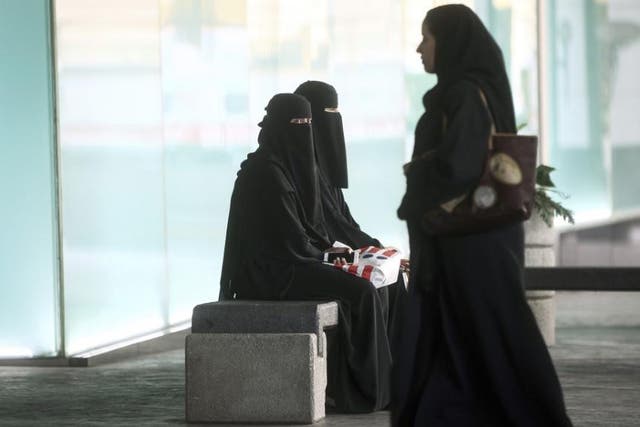 Saudi women at a mall in Riyadh