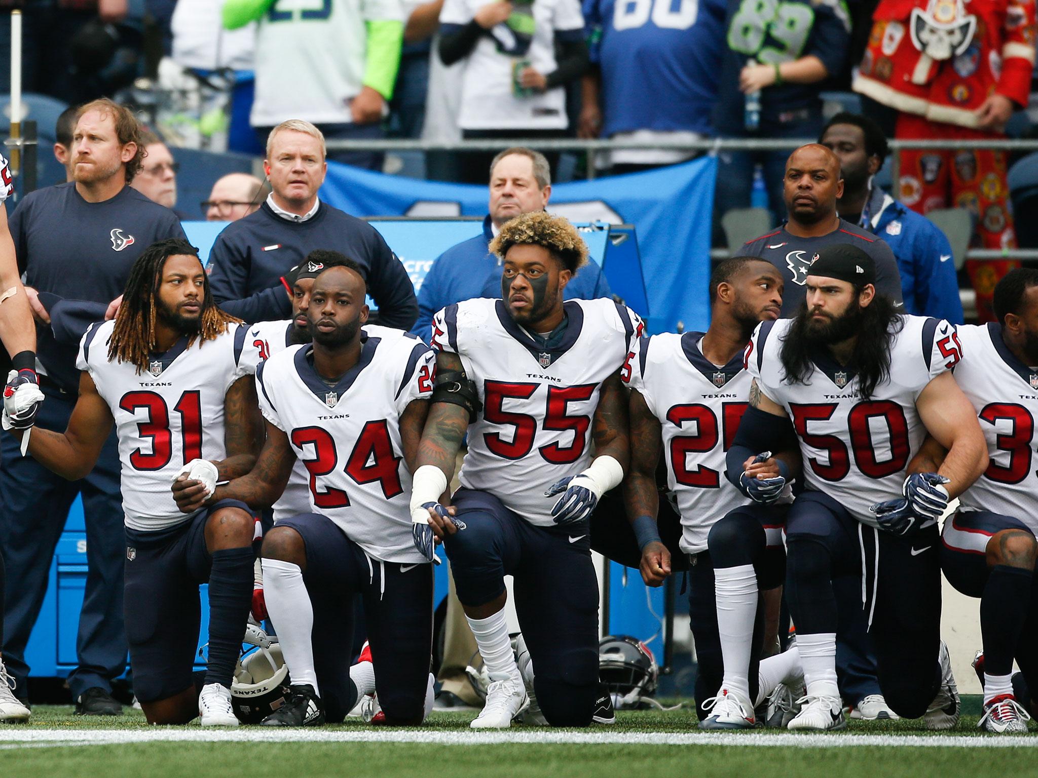 The Houston Texans protested against their owner's comments
