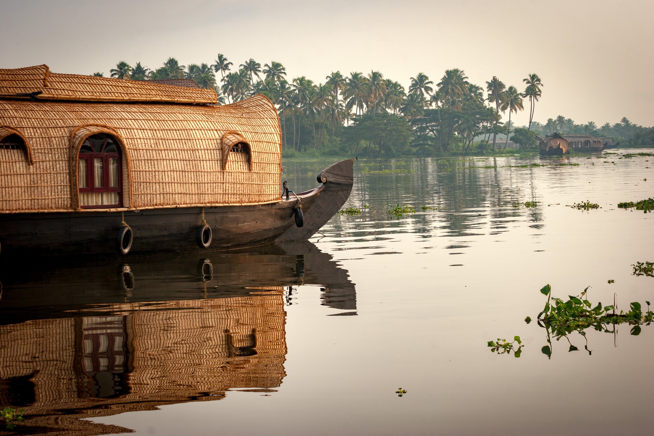 Houseboats are seen all over the backwater streams in the state, carrying tourists around for sightseeing