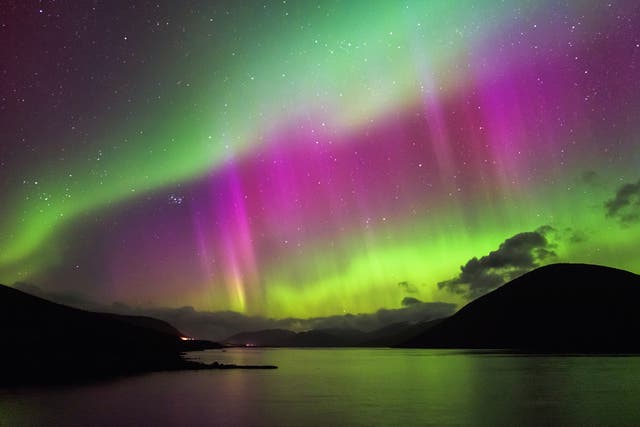 Northern lights on show in Scotland