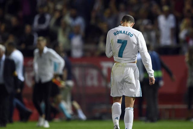 Ronaldo was frustrated in the defeat to Girona