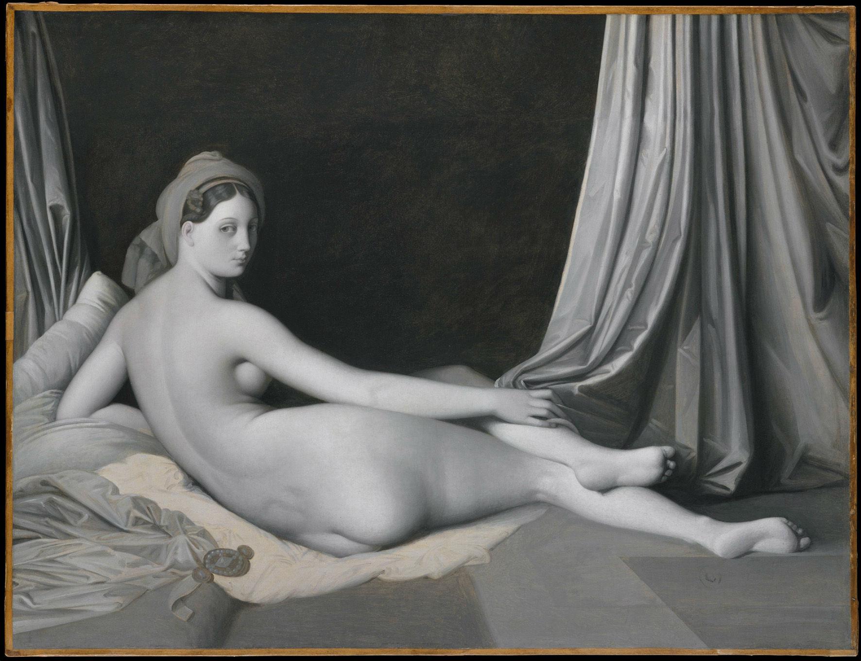 ‘Odalisque in Grisaille’, Jean-Auguste-Dominique Ingres and workshop about 1824-34