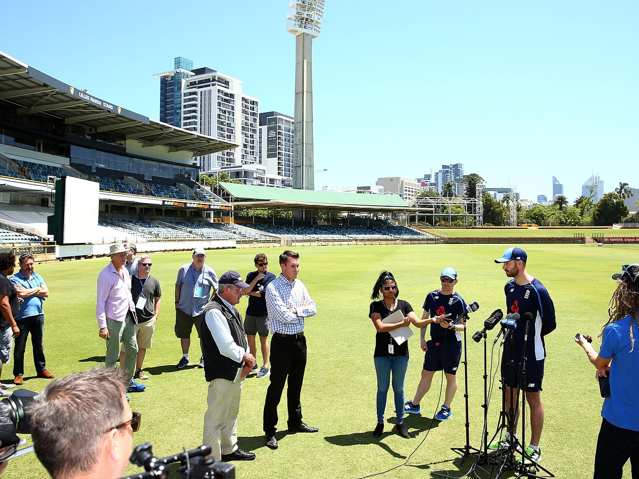 England touched down in Perth at the weekend