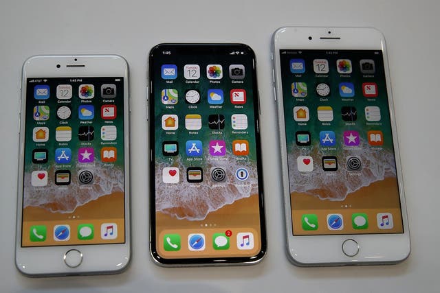 The new iPhone X, alongside its siblings that were introduced at the same time: the iPhone 8 and 8 Plus