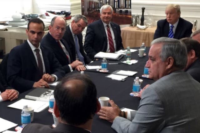 George Papadopoulos  in a photograph released on Donald Trump's Instagram account