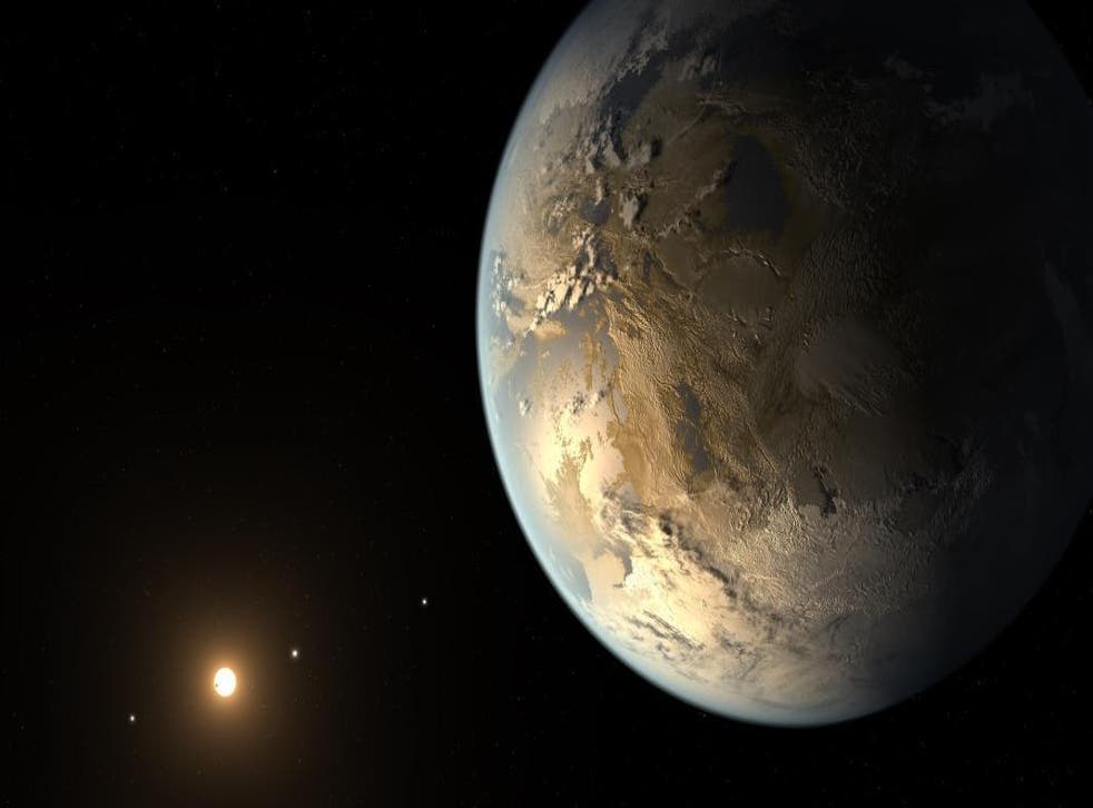 Planet Kepler-186f is the first known Earth-size planet to lie within the habitable zone of a star beyond the Sun