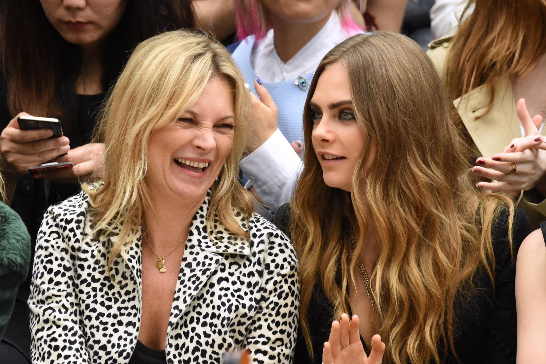 Kate Moss and Cara Delevingne regularly frequented the front row at Burberry's runway shows