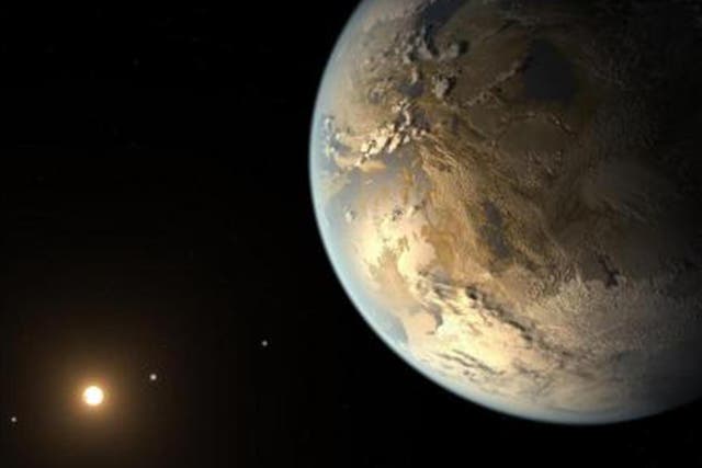 <p>Planet Kepler-186f is the first known Earth-size planet to lie within the habitable zone of a star beyond the Sun</p>