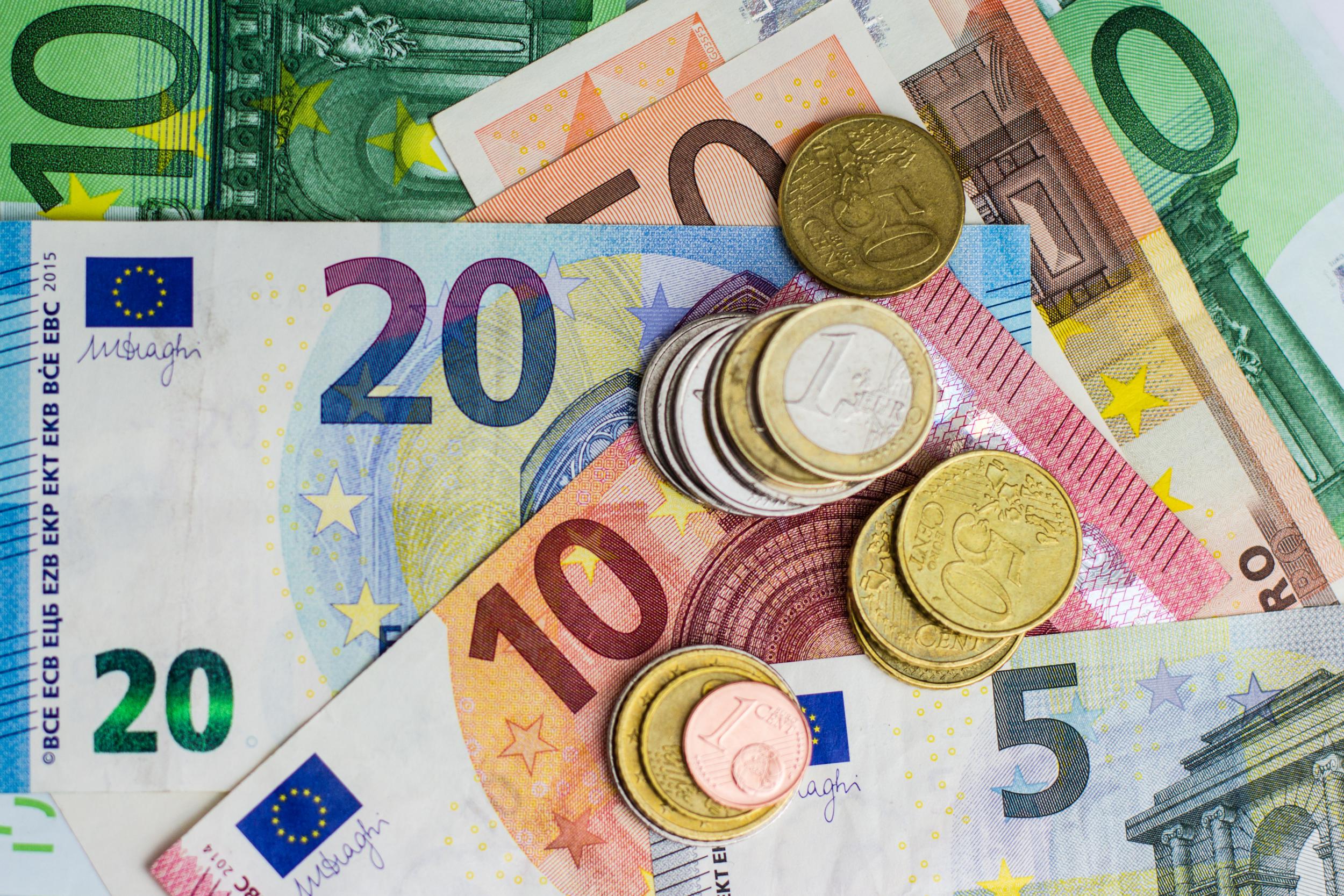 The euro hit its lowest level against Japan’s yen in around eight weeks early Monday
