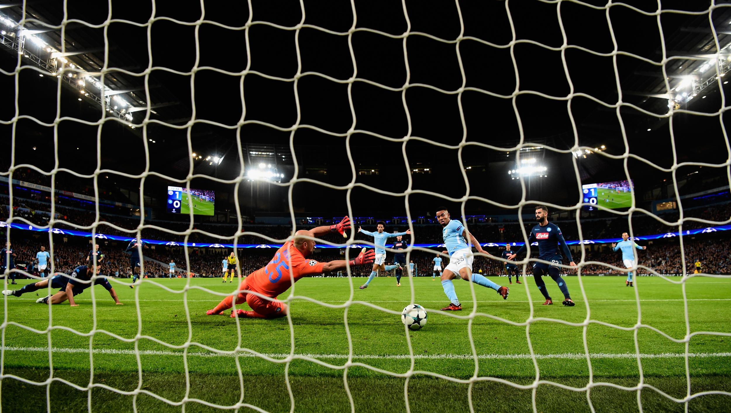 Gabriel Jesus scored City's second goal after just 13 minutes against Napoli earlier this month.