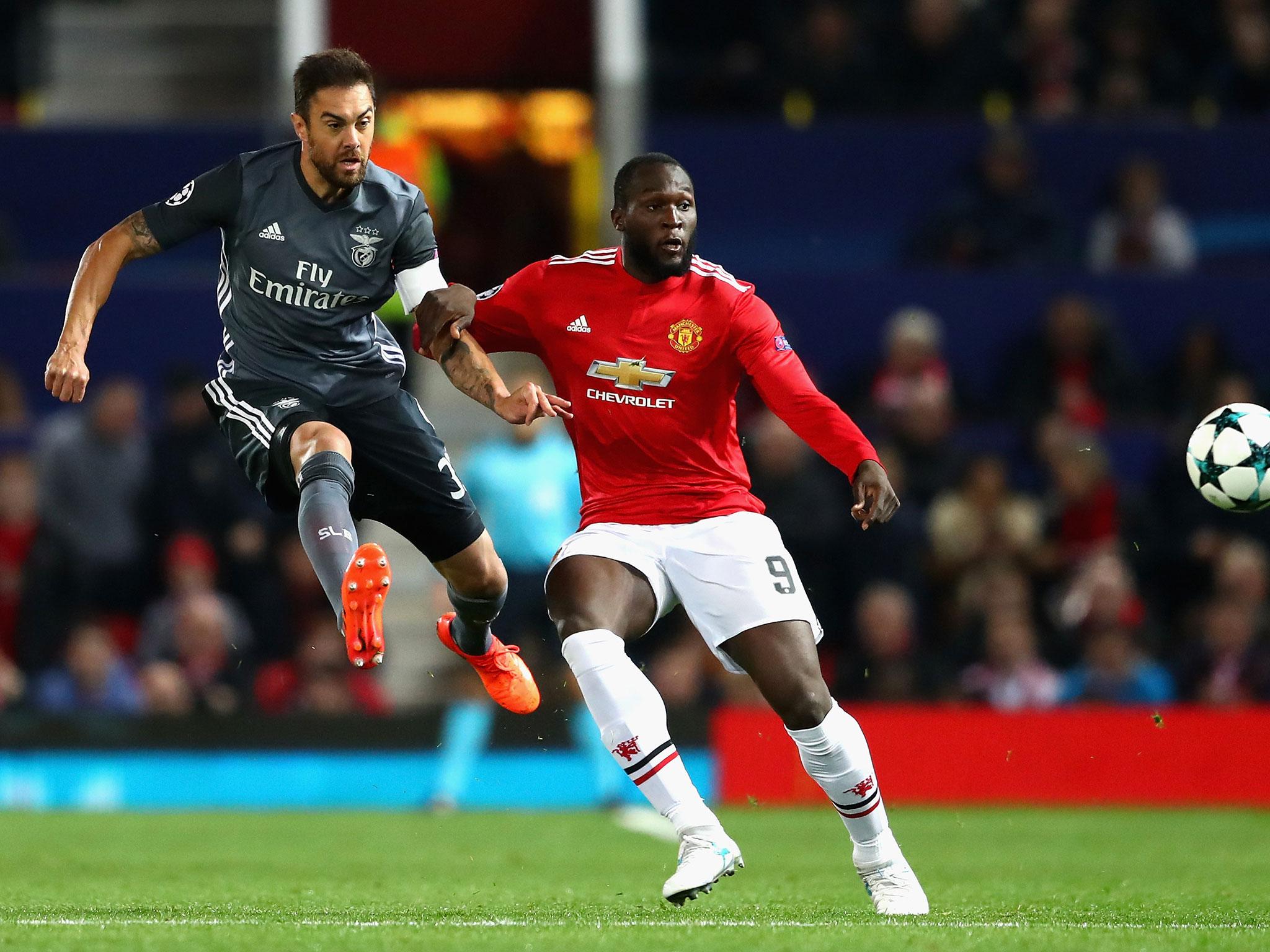 Romelu Lukaku in action for United