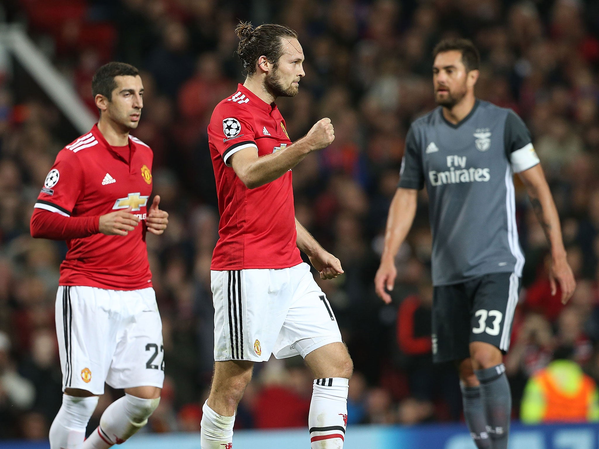 Daley Blind celebrates after converting from the spot to double the hosts' lead