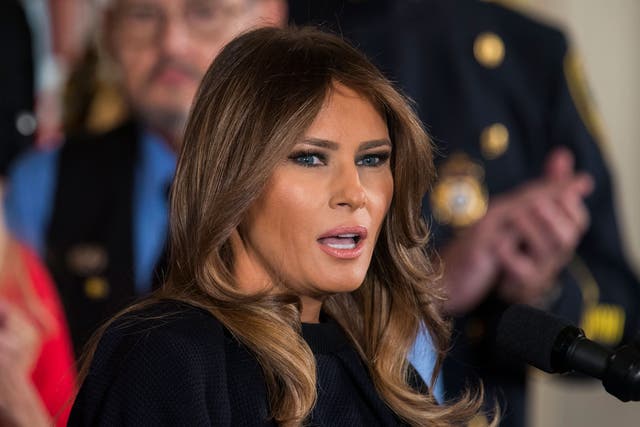 US First Lady Melania Trump said her thoughts and prayers were with the victims