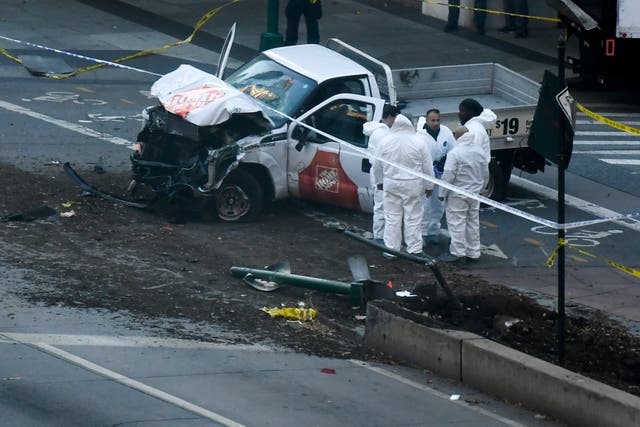 The aftermath of the New York truck attack