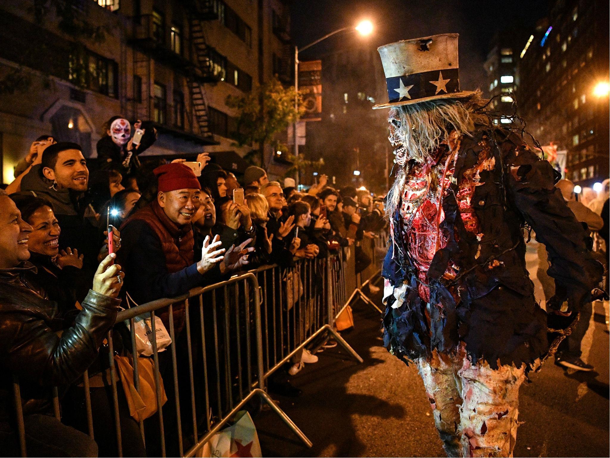New Yorkers lined the street to celebrate Halloween
