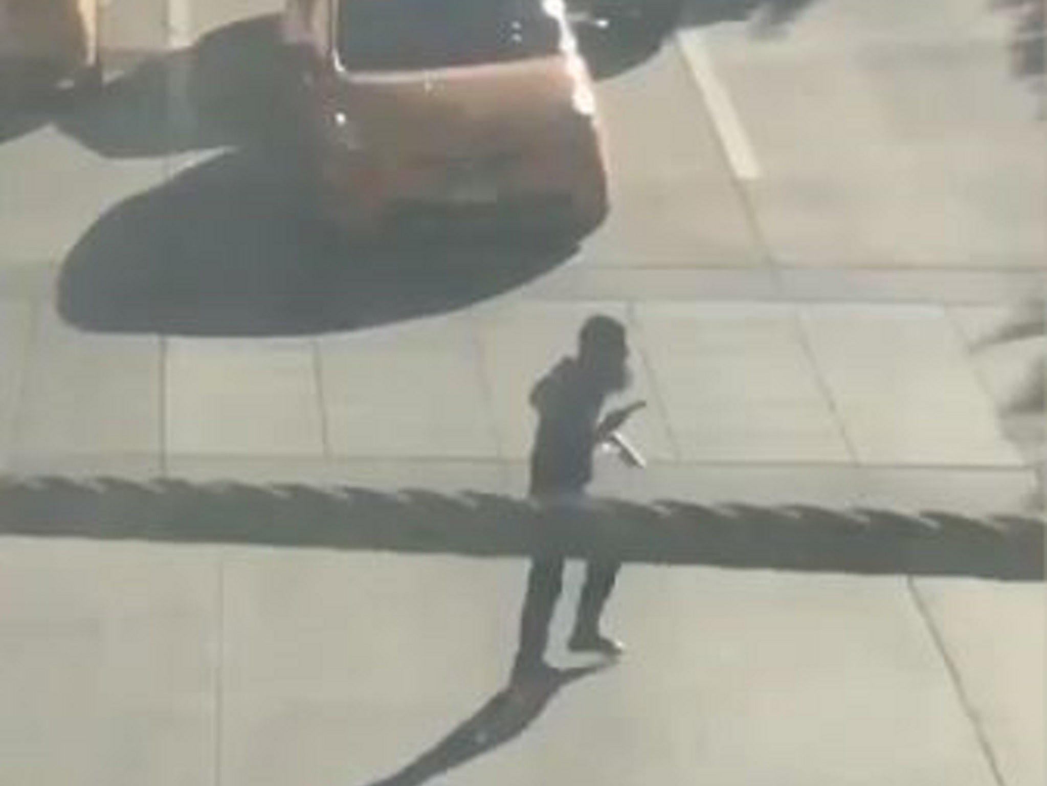 The suspect is seen weaving through Manhattan traffic shortly after launching his deadly assault