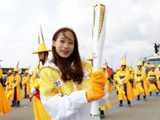 2018 Winter Olympic flame arrives in South Korea with 100 days to go