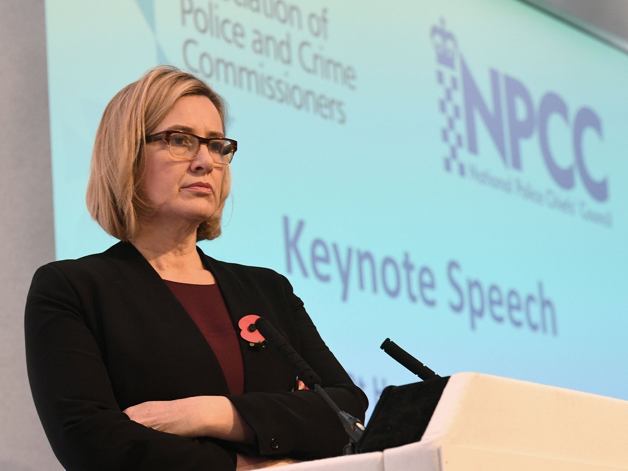 Home Secretary Amber Rudd told police not to ask for more money at a conference last month