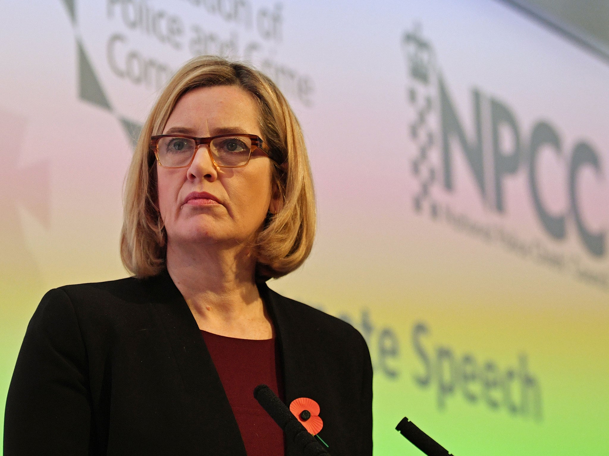 Home Secretary Amber Rudd addresses the National Police Chiefs and Association of Police and Crime Commissioners Conference
