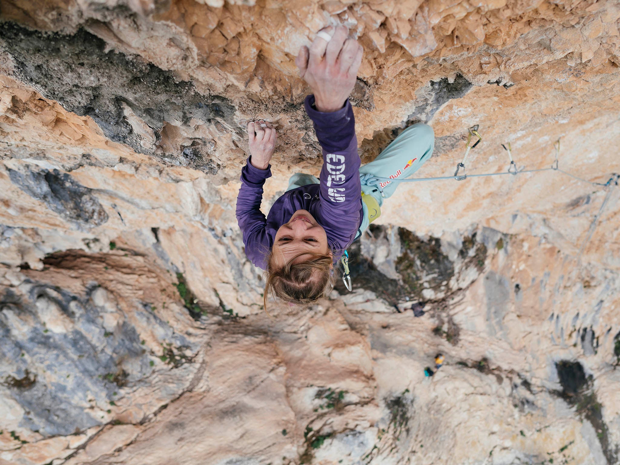 Angela Eiter climbs ‘La Planta de Shiva,’ in Villanueva del Rosario, Spain