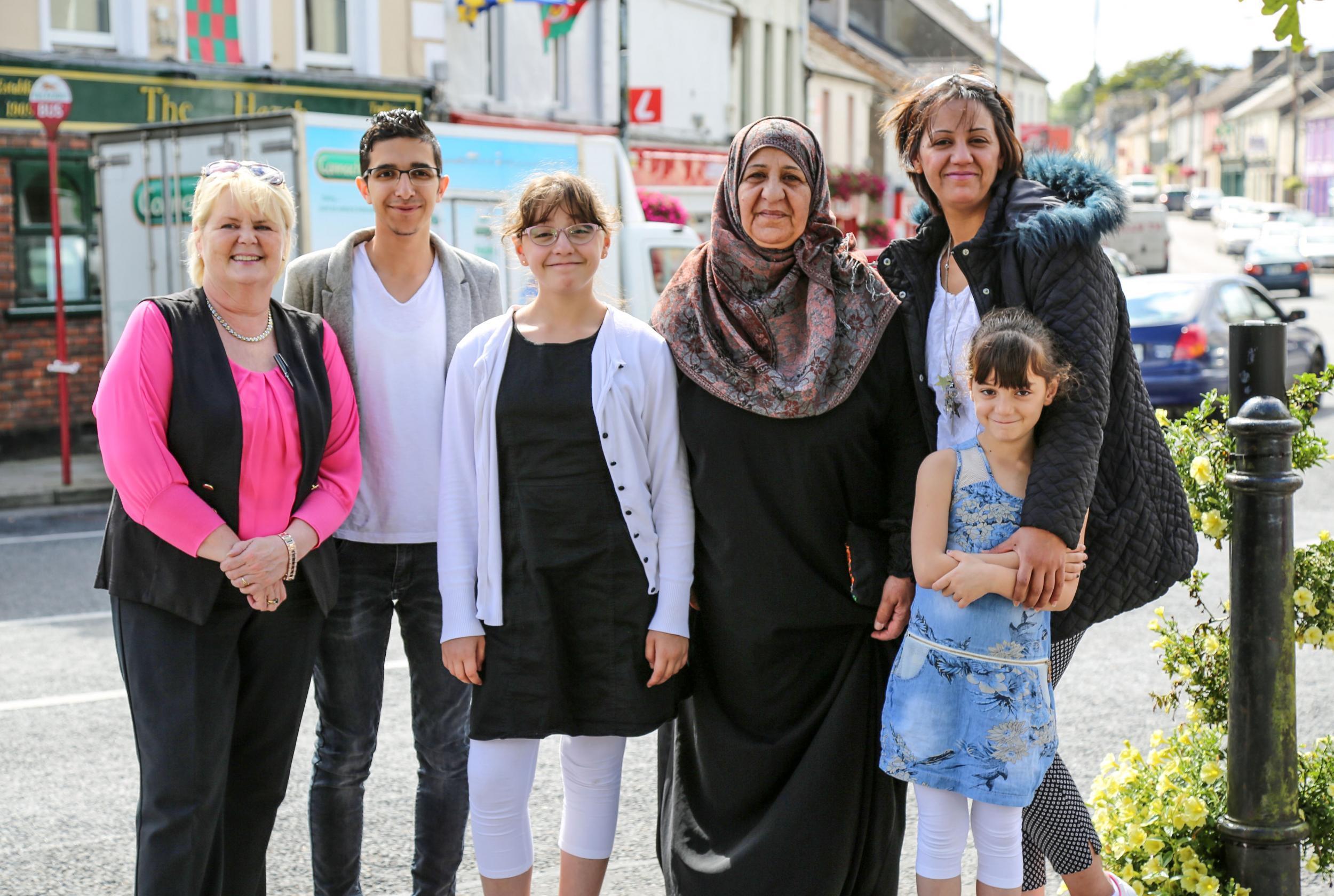 From left: Jackie, Ghassan, Ahlam, Seeham, Jenan, and Judy in Ballaghaderreen, Ireland