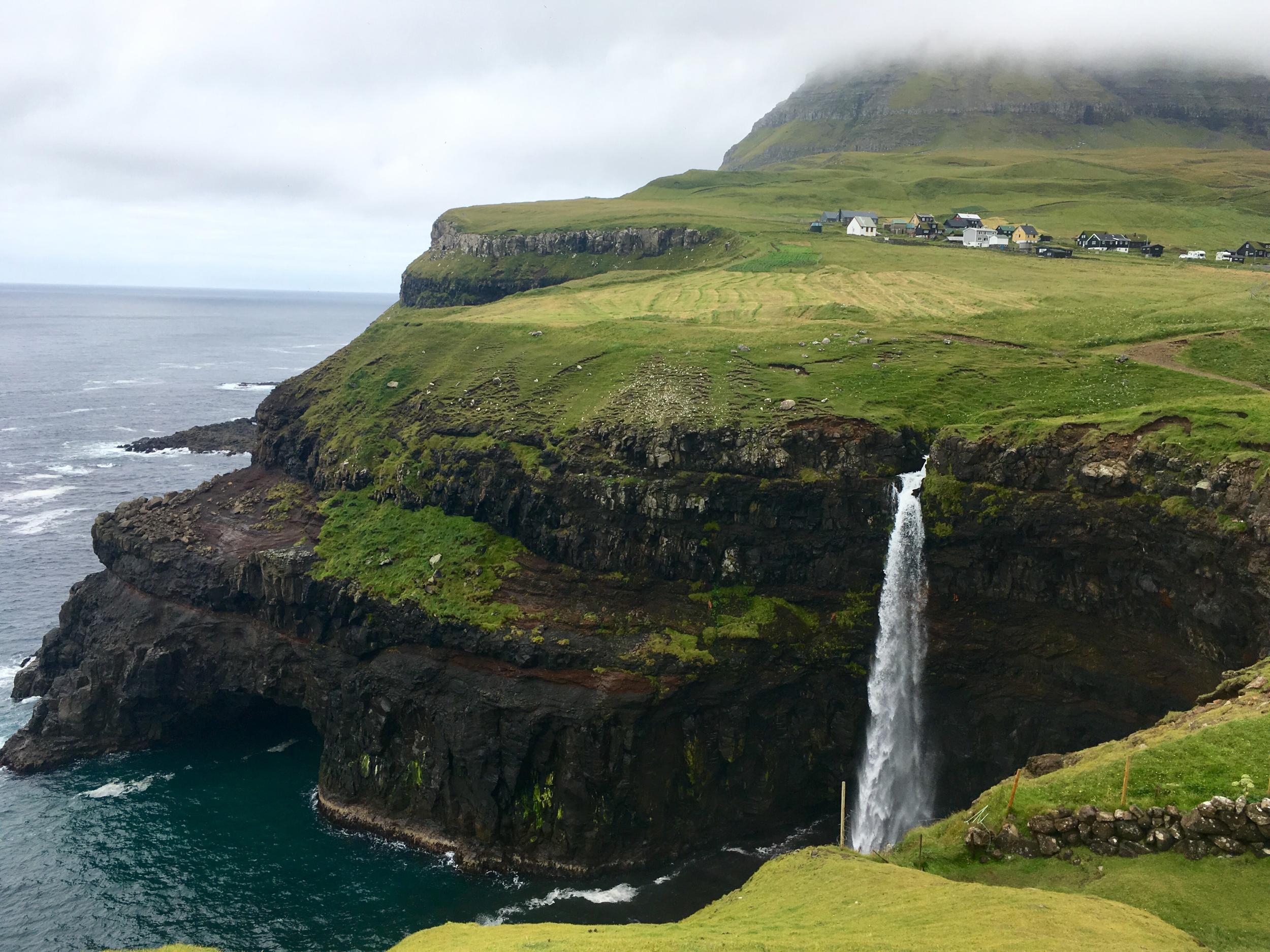 Mulafossur Waterfall on the island of Vagar is one of the Faroe Islands' most beautiful spots