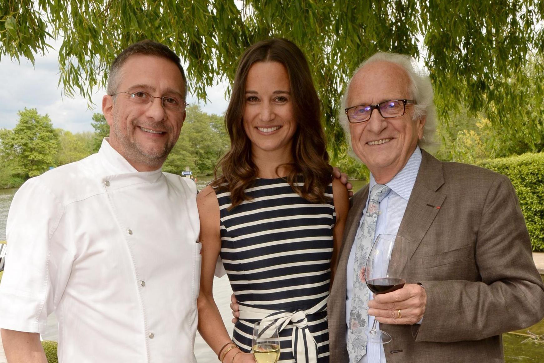 Michel Roux (right) pictured at The Waterside Inn with Pippa Middleton and Alain Roux