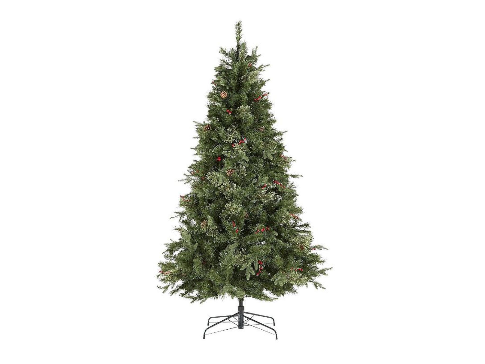 11 Best Artificial Trees The Independent This Is Exceptional Value For A Tall 7ft And Classic Looking Tree Made From Pvc It Comes With Artificial Pine Cones Red Berries Which Means You
