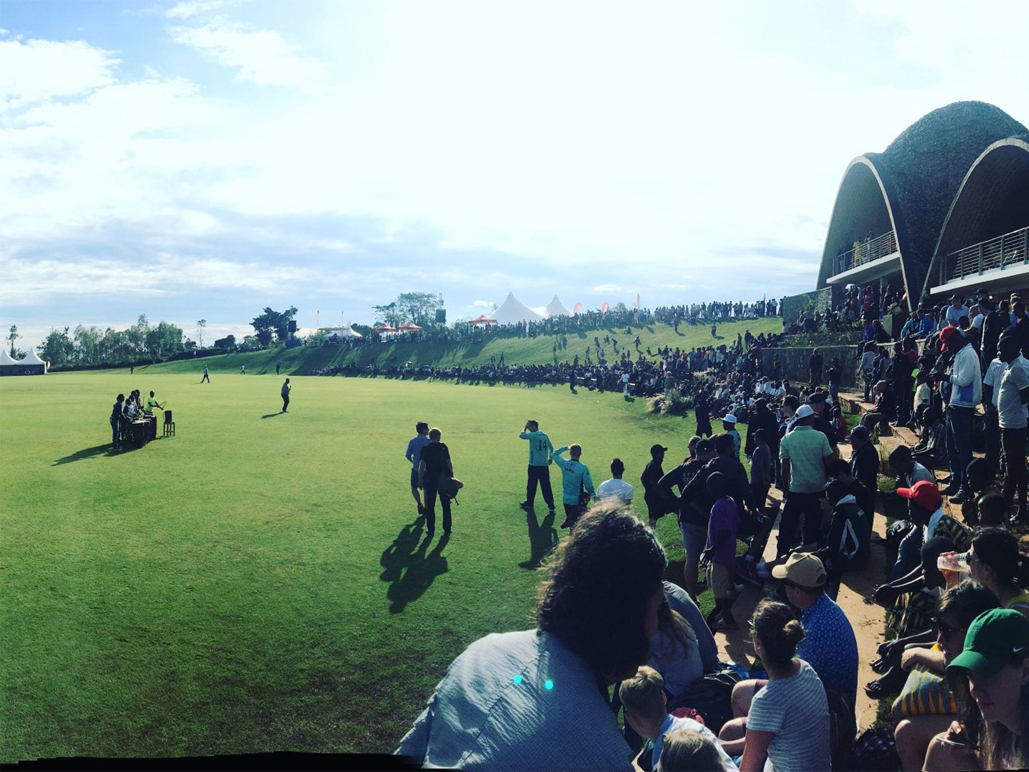 The Gahanga cricket ground on its day of inauguration
