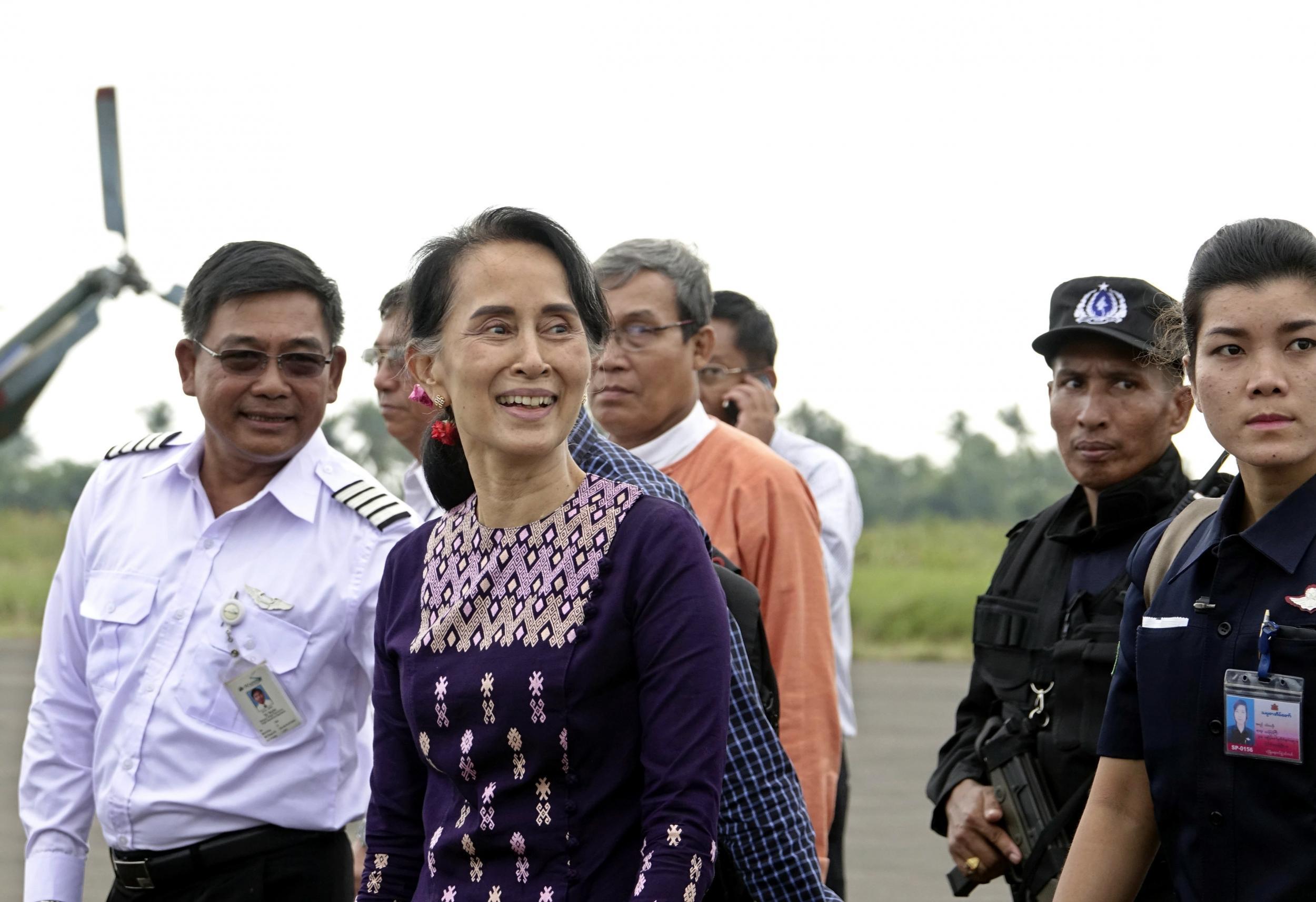 Aung San Suu Kyi urged people ‘not to quarrel’