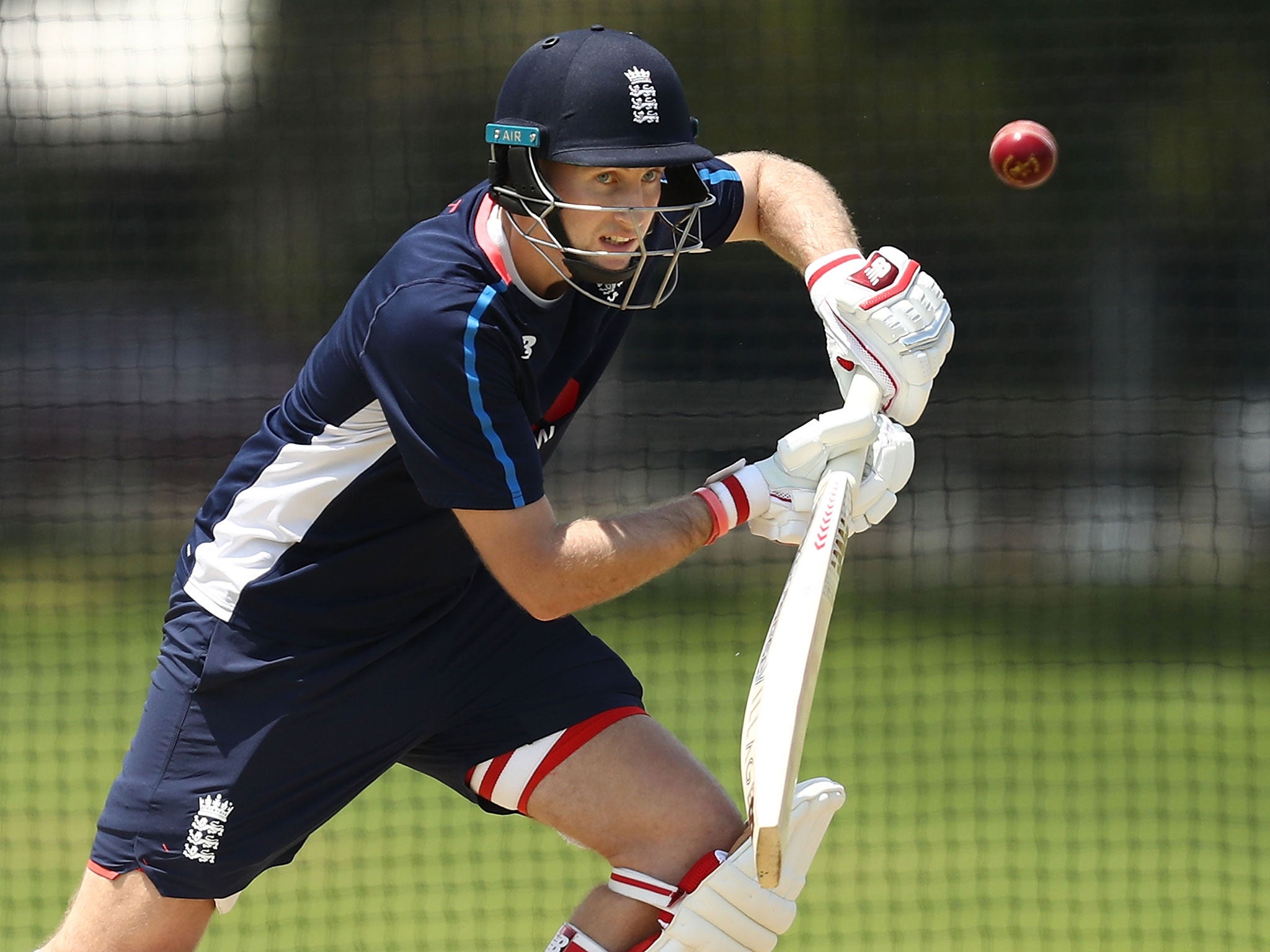 Joe Root during an England nets session in Perth