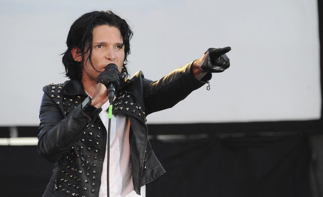 Corey Feldman, pictured singing in Los Angeles, said he was abused as a child by several men in the film industry