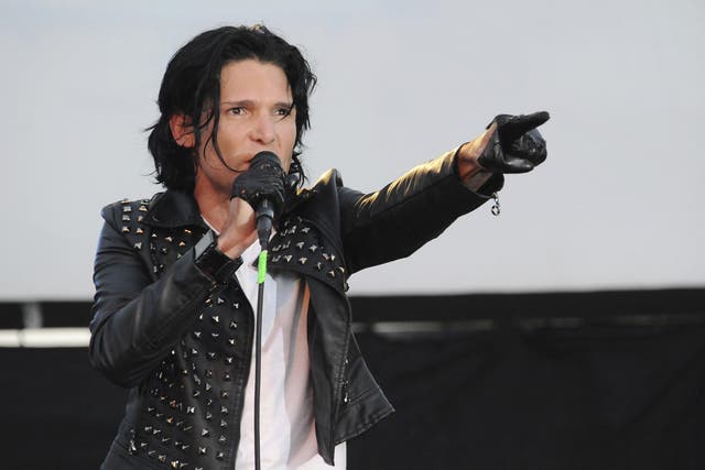 Corey Feldman, pictured singing in Los Angeles, said he was abused as a child by several men in the film industry