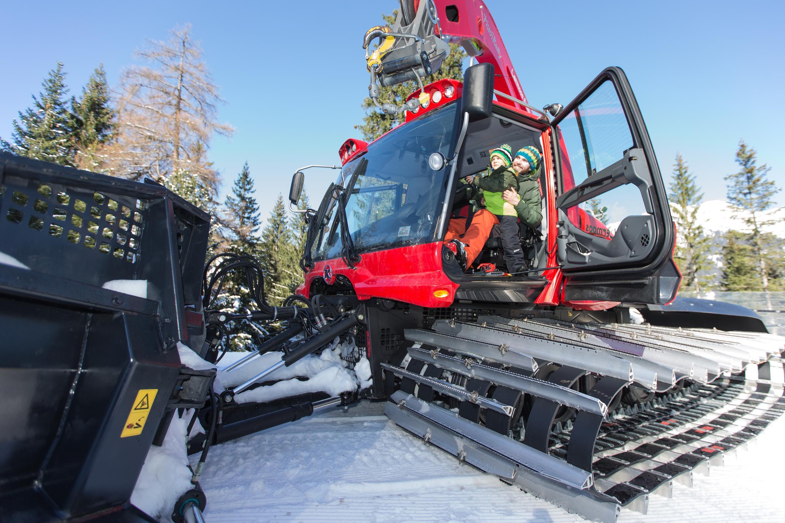 Take a ride on a PistenBully grooming machine