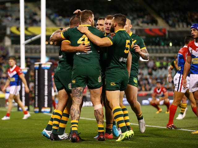 Wade Graham helped Australia to a 10-try win over France