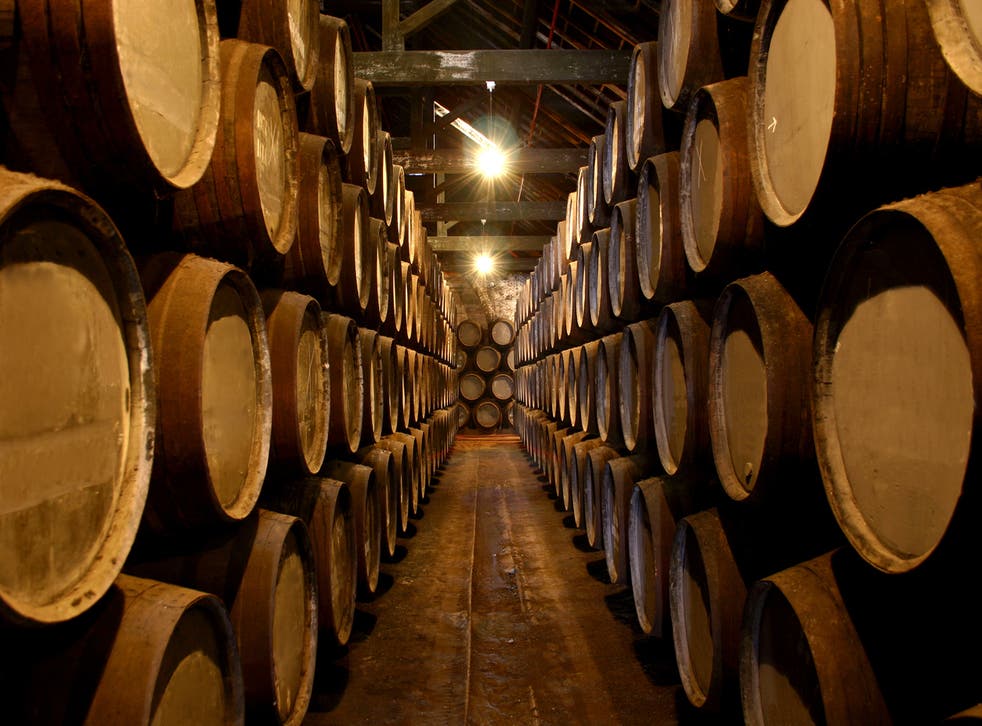 Typical port wine cellar