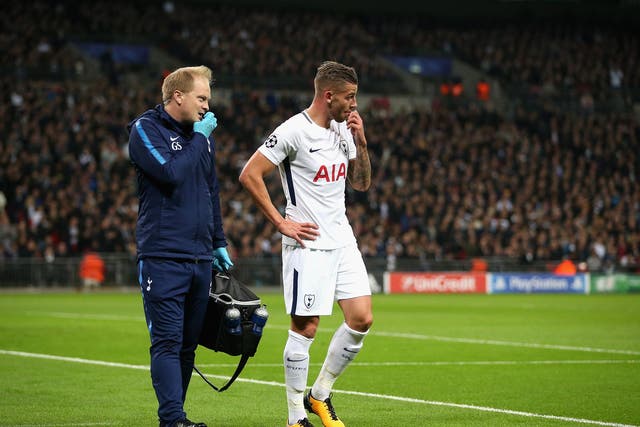 Toby Alderweireld limped out of the victory over Real Madrid