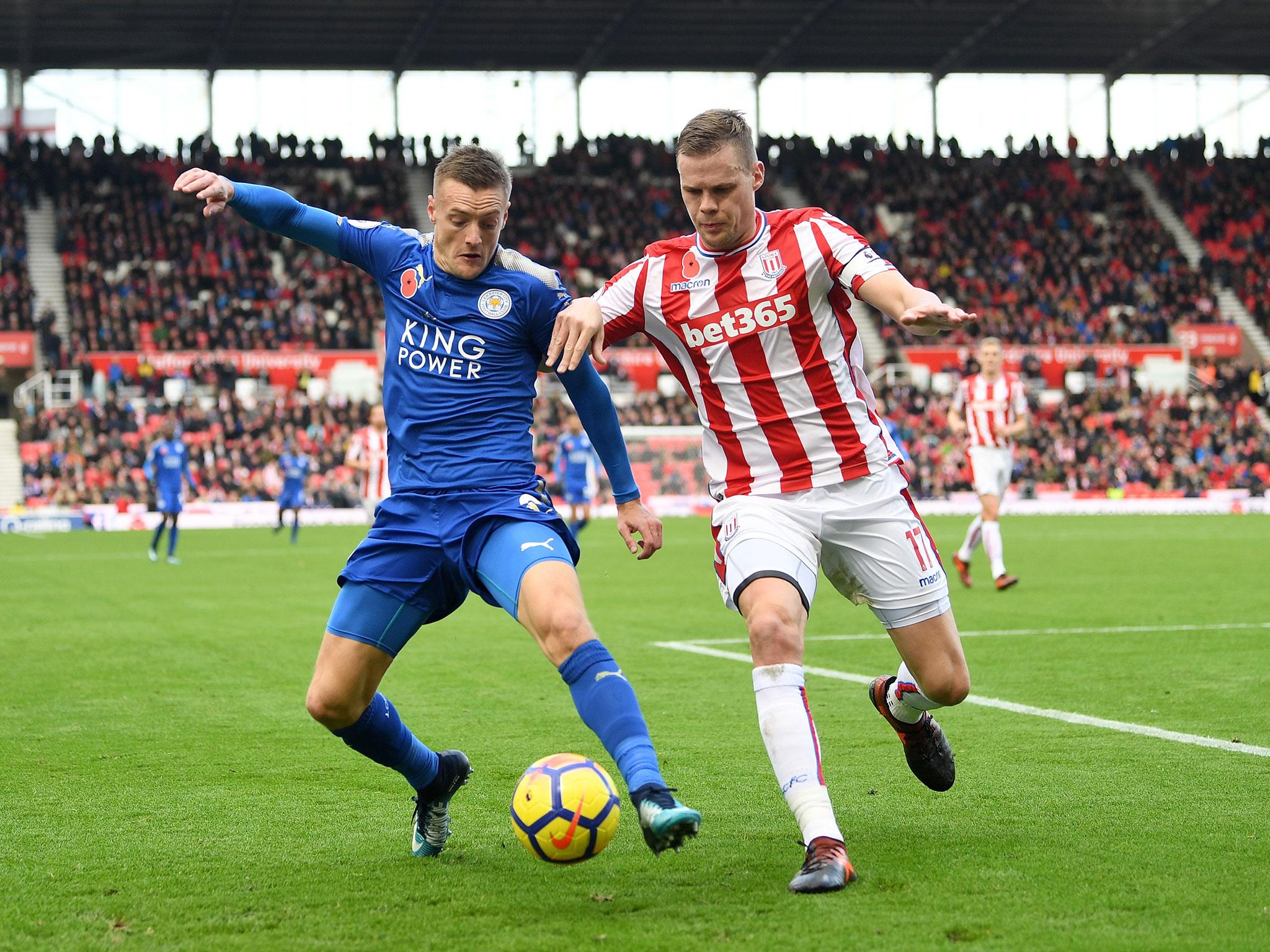 Jamie Vardy in action for the Foxes