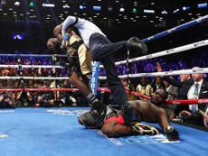 Wilder 'declares war' upon Joshua after brutal first-round knockout