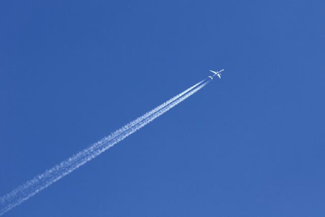 <p>Contrails also contribute to climate change, according to scientists </p>
