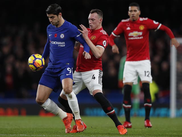 Alvaro Morata was judged to have fouled Phil Jones before he scored an own-goal