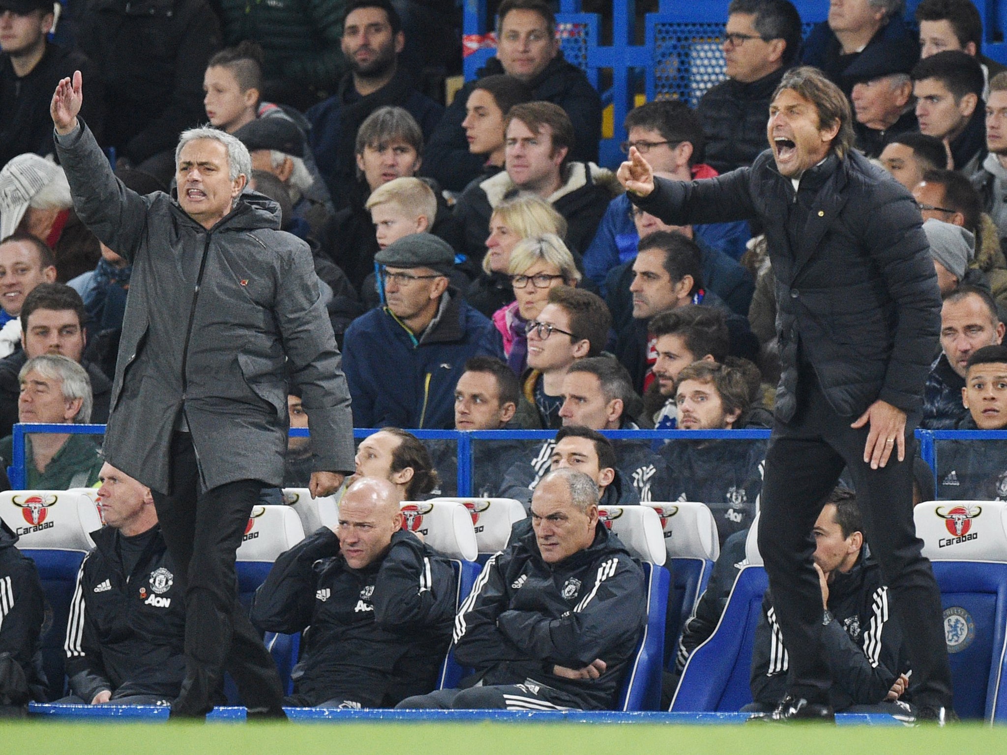 Antonio Conte decided not to shake hands with Manchester United rival Jose Mourinho