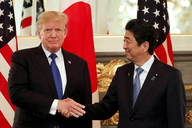 Japan's Shinzo Abe has pushed back on Trump's comments, emphasising how Japanese companies are creating jobs in the US