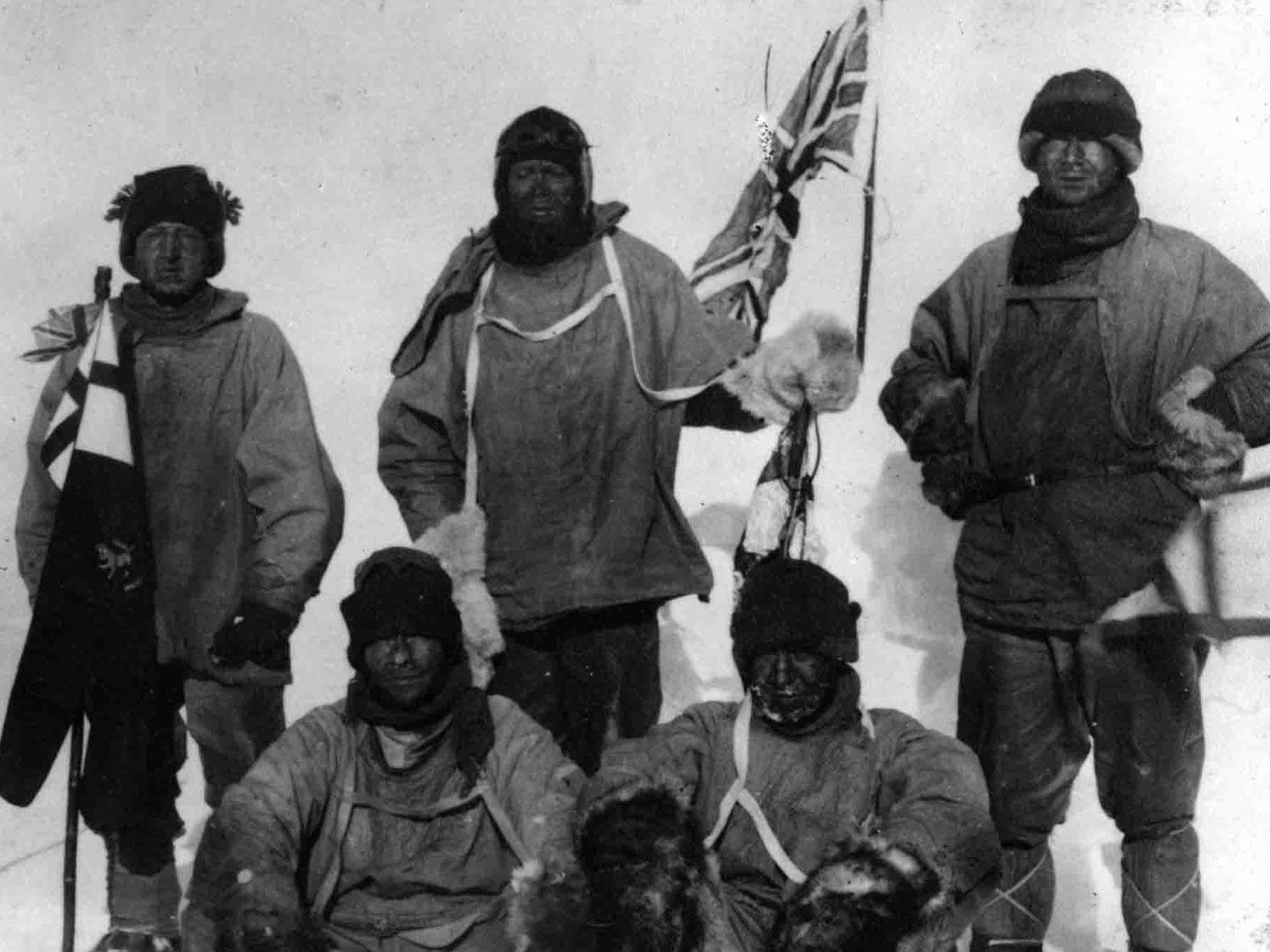 Explorer Captain Robert Scott and his four-man team arrived at the South Pole only to find a crew of Norwegian explorers had reached there 34 days earlier