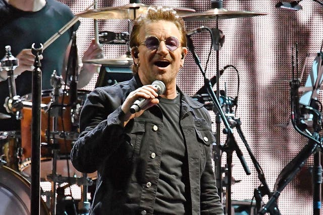 Bono performs during U2's "Joshua Tree Tour 2017"