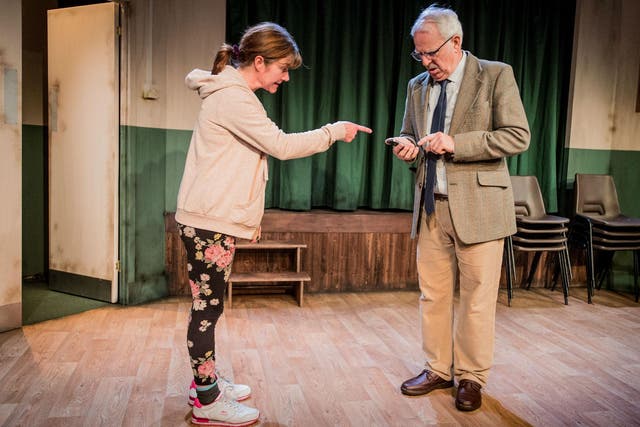 Connie Walker as Denise and Gary Lilburn as Harry in 'Trestle' at Southwark Playhouse