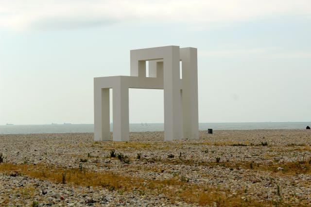 Le Havre beach is livened up with modern sculpture